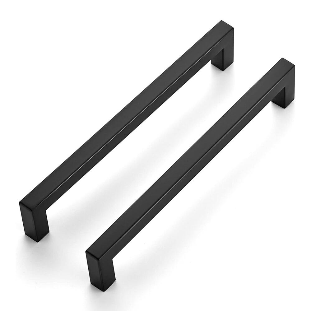 Ravinte 20 Pack Matte Black Cabinet Drawer Pull Handles 7.5” Center Stainless St